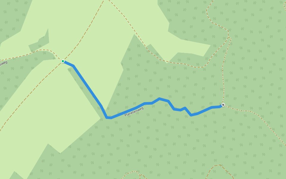 Planetenweg walking route map in Puchenstuben