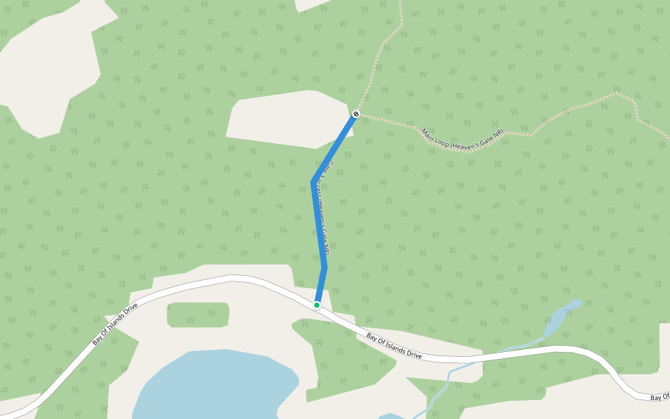 Gate 3 access (Heaven's Gate NR) walking route map in Whitefish Falls