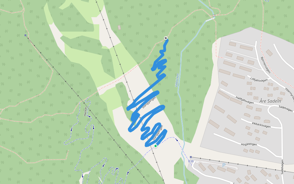 Stånggången walking route map in Gevåg