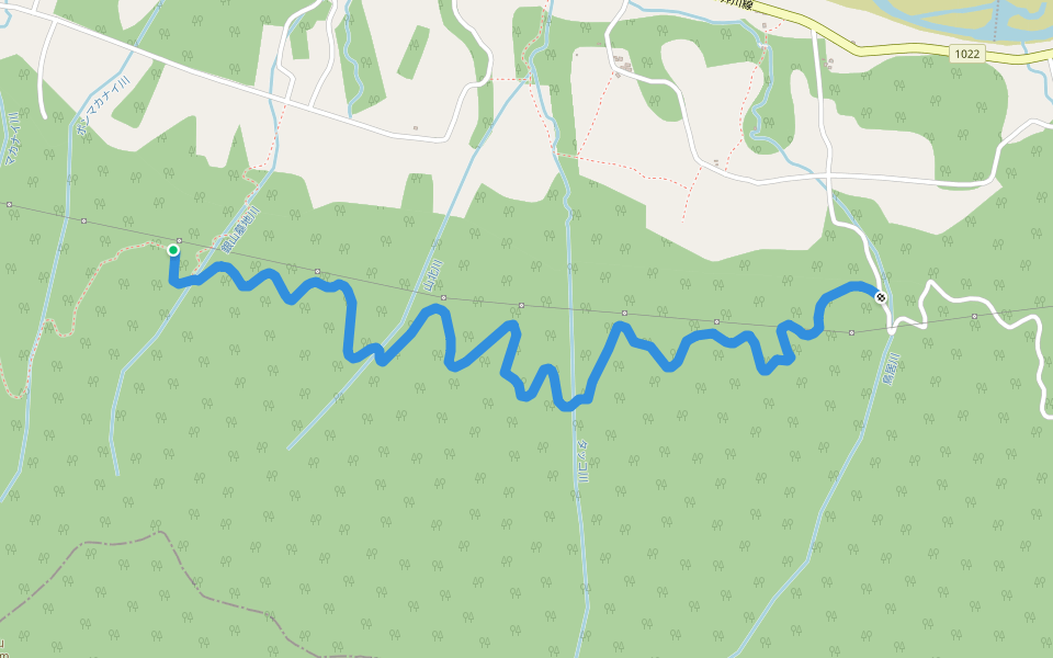 鳥居沢林道 walking route map in Niki