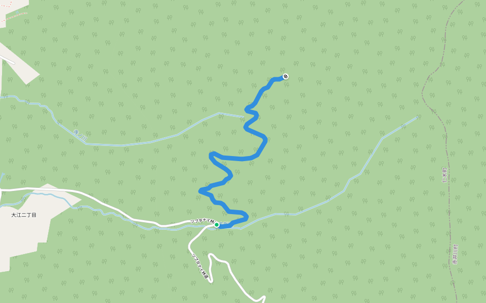 第2丸山林道 walking route map in Niki