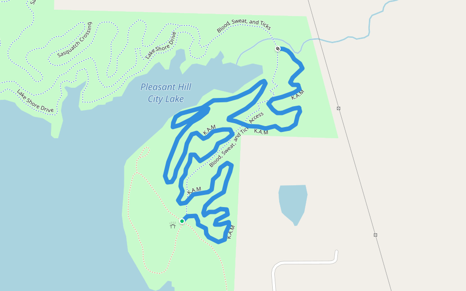 K.A.M walking route map in Pleasant Hill