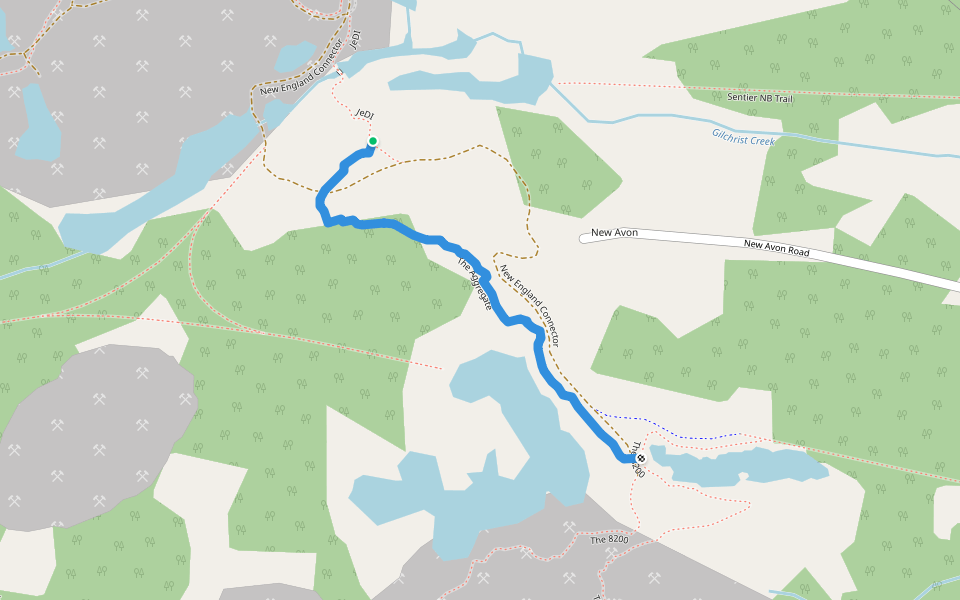 The Aggregate walking route map in New Zion