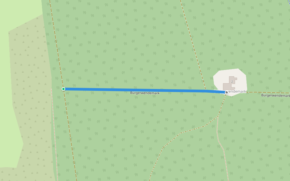 Bürgerwendemark walking route map in Neuruppin