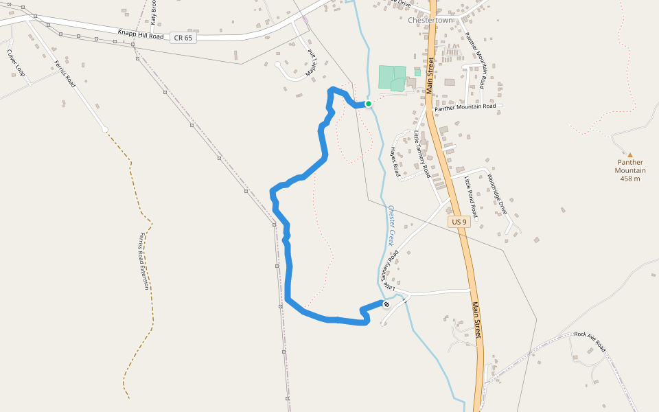 Cunningham Ski Trail walking route map in Chestertown