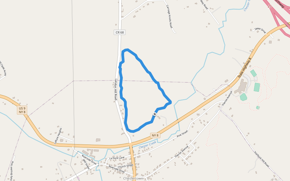 Caroline Fish Memorial Trail walking route map in Chestertown