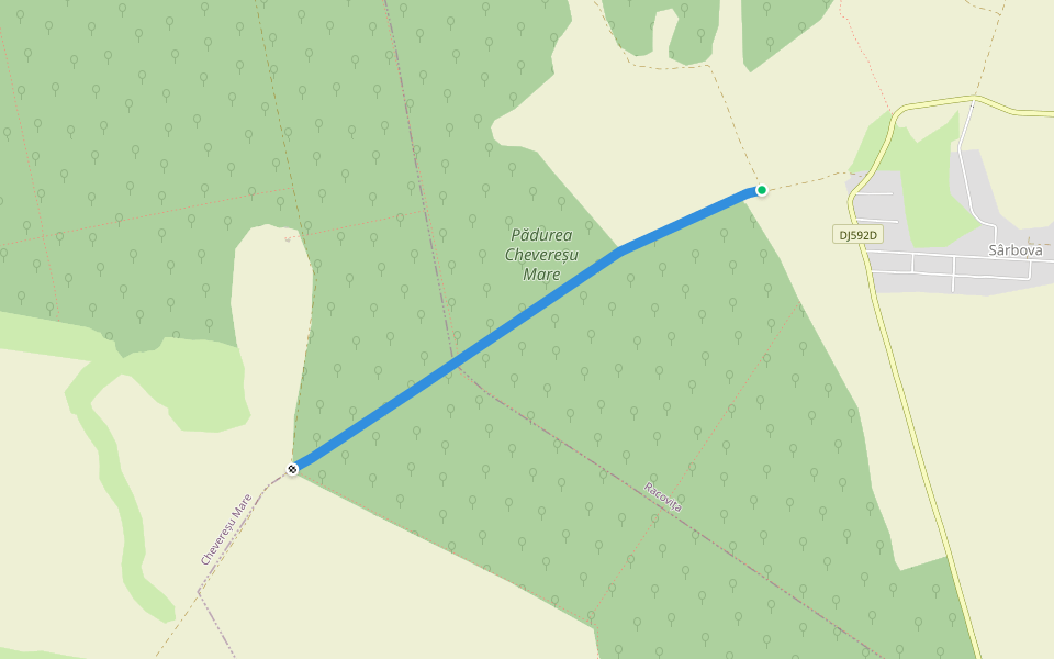 the Sârbova Way walking route map in Sârbova