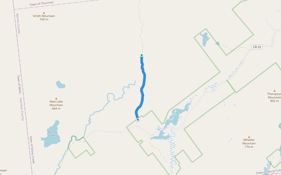 Arrow Trail walking route map in Stony Creek