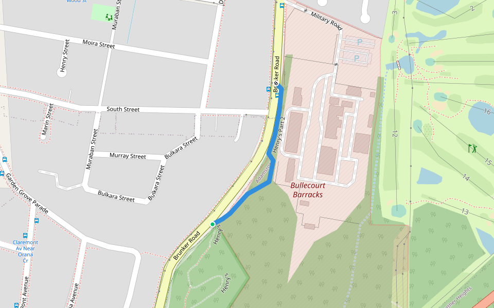 Henry's Part 2 walking route map in Adamstown Heights