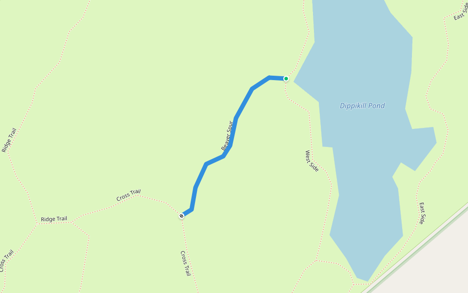 Beaver Spur walking route map in Warrensburg