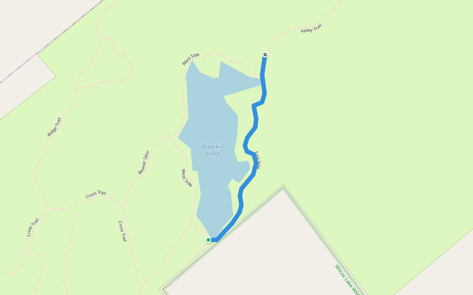 East Side walking route map in Warrensburg