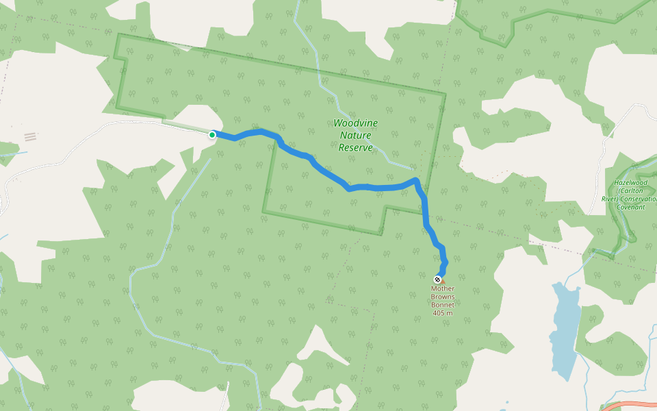 Mother Brown's Bonnet Trail walking route map in Forcett