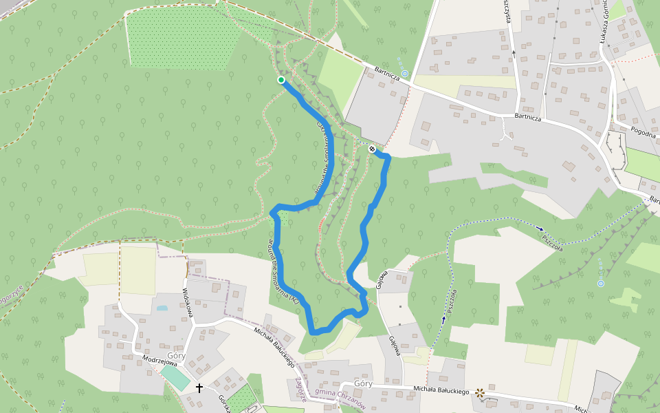 around the Smolarnia (XC) walking route map in Pogorzyce