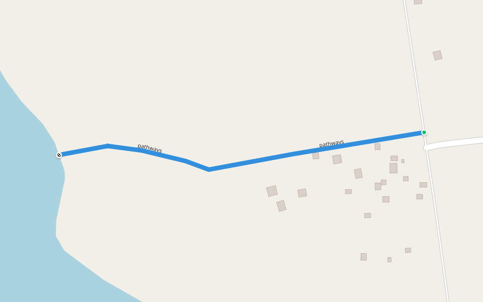 pathways walking route map in Verugal