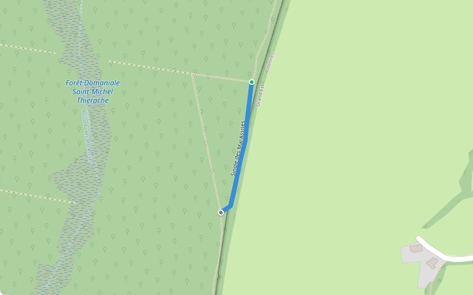 single des mal assises walking route map in La Neuville-aux-Joûtes