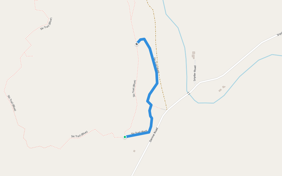 Ski Trail (Red) walking route map in Mayfield