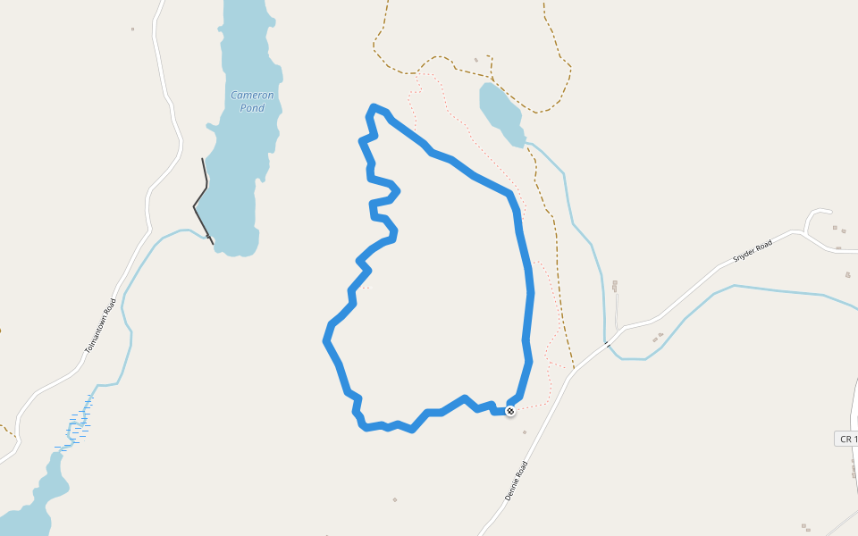 Ski Trail (Blue) walking route map in Mayfield