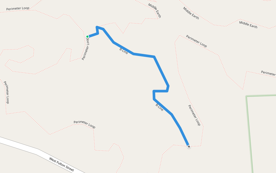 B-Line walking route map in Gloversville