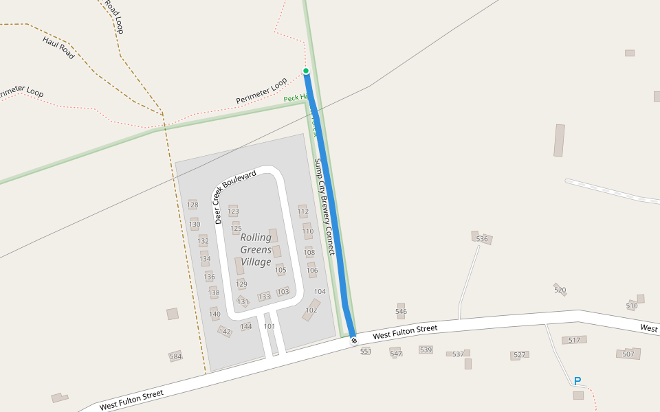 Sump City Brewery Connect walking route map in Gloversville