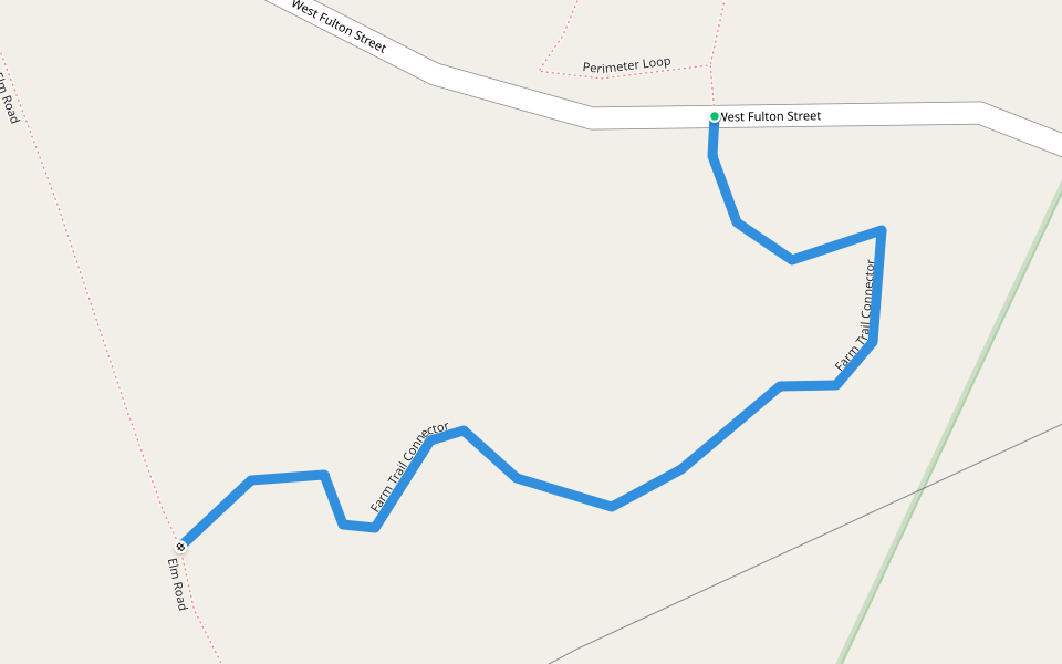 Farm Trail Connector walking route map in Gloversville
