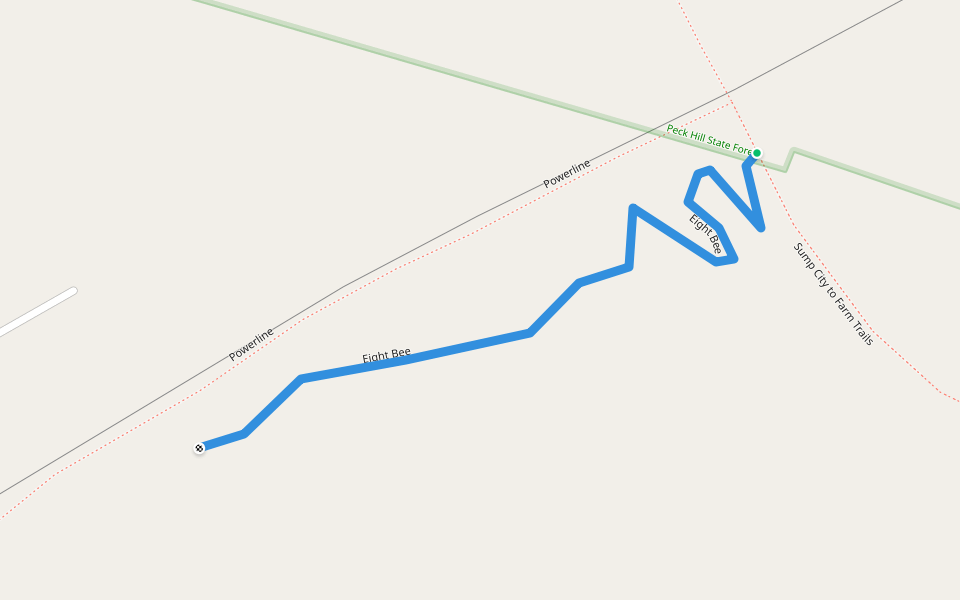 Eight Bee walking route map in Johnstown