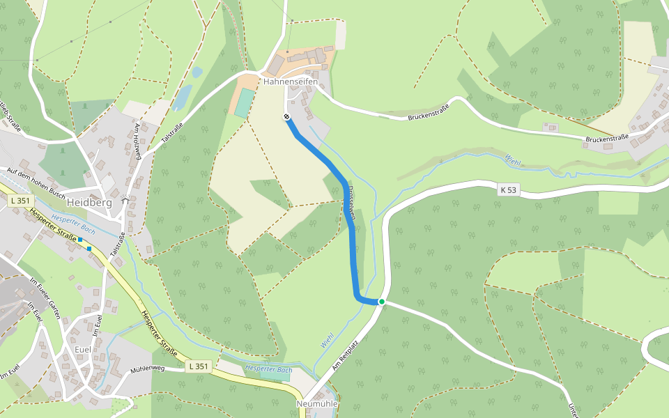 Drosselweg walking route map in Reichshof