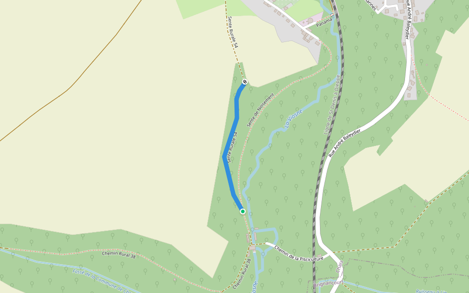 Sente Rurale 54 walking route map in Chars