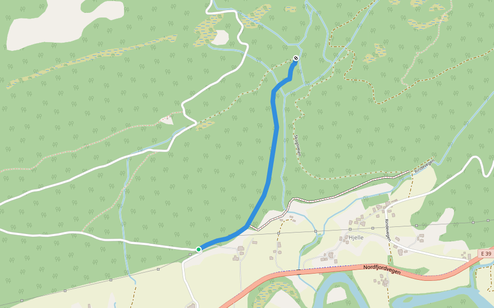 Stampegjølet walking route map in Mogrenda