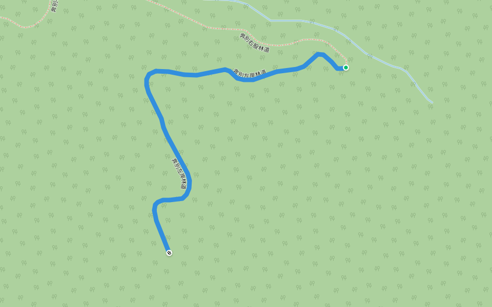 奔別左岸林道 walking route map in Mikasa