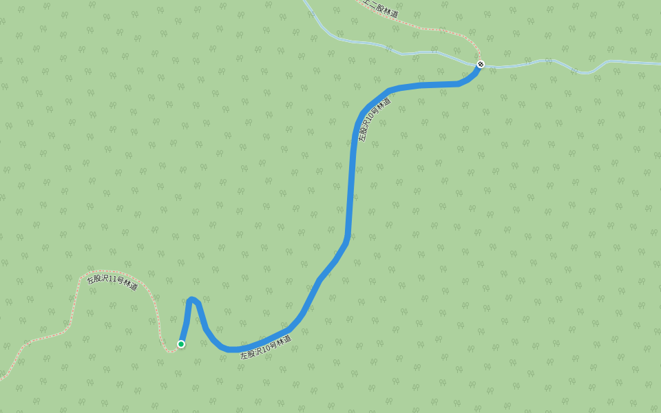 左股沢10号林道 walking route map in Mikasa