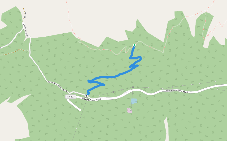 Stanley CDT Spur Trail walking route map in Parshall