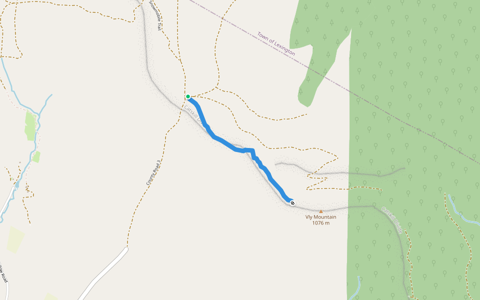 Vly Herd Path walking route map in Fleischmanns