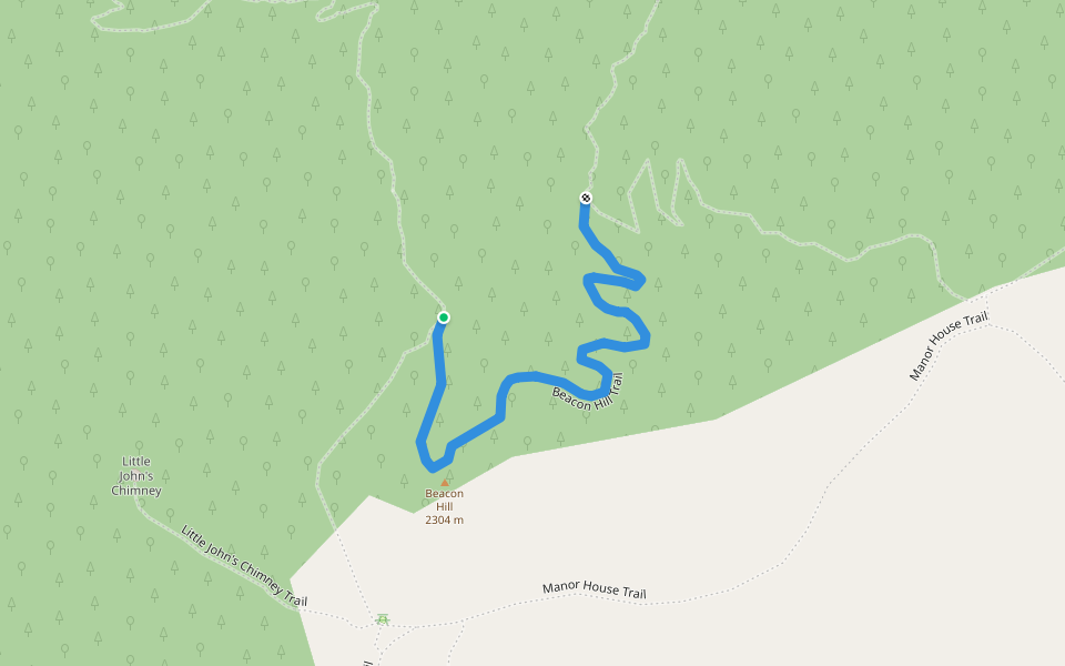 Beacon Hill Trail walking route map in Morrison