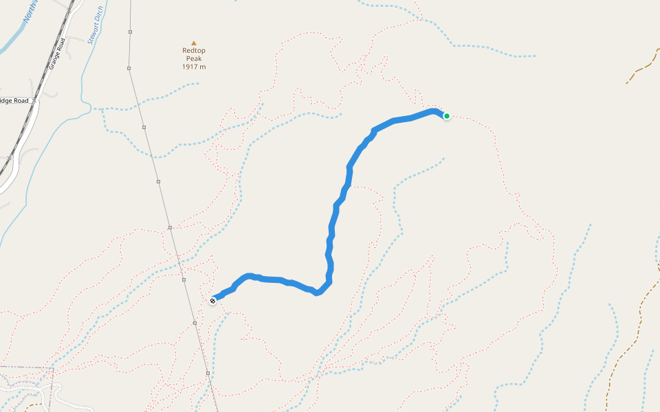 Ridge of Doom walking route map in Paonia