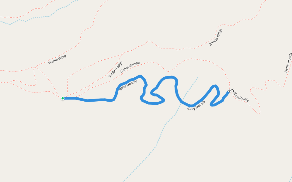 Baby Doodle walking route map in Paonia