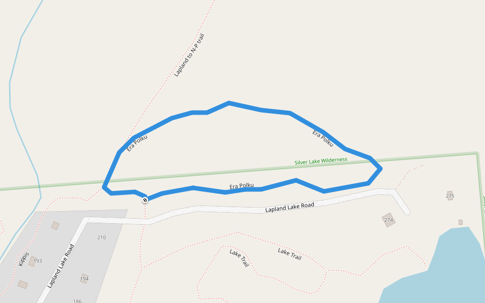 Era Polku walking route map in Northville