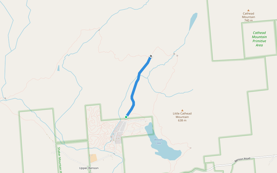 Lapland to N-P trail walking route map in Northville
