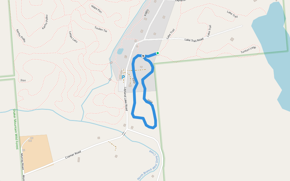 Vasa walking route map in Northville