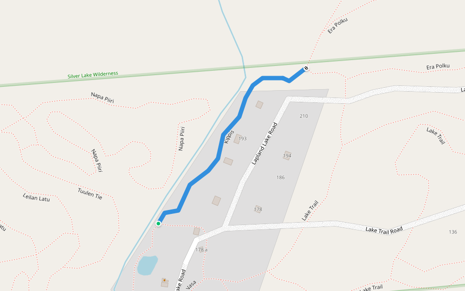 Kippis walking route map in Northville