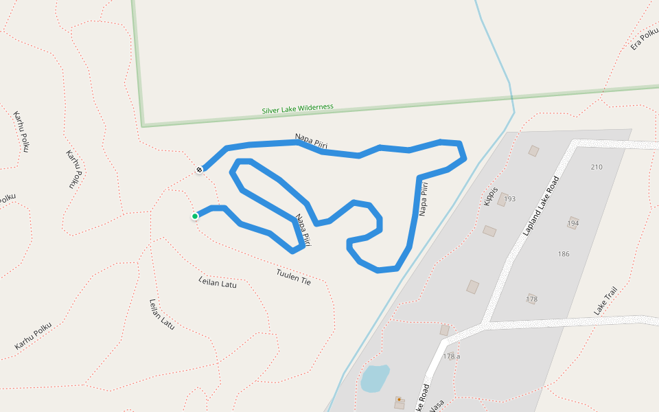 Napa Piiri walking route map in Northville