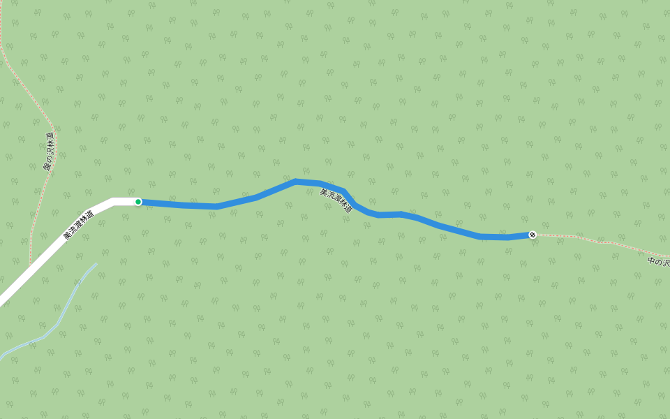 美流渡林道 walking route map in Iwamizawa