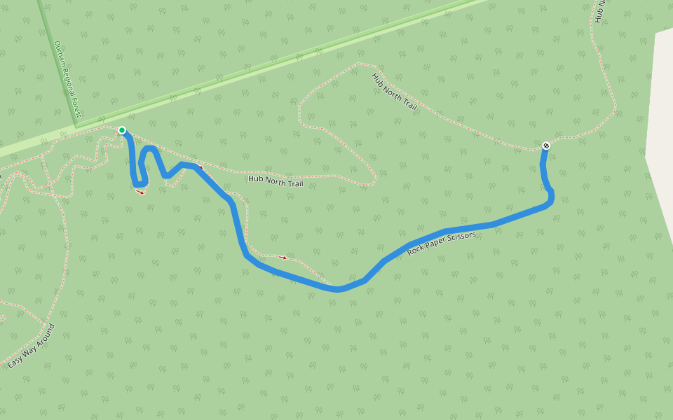 Rock, Paper, Scissors walking route map in Goodwood