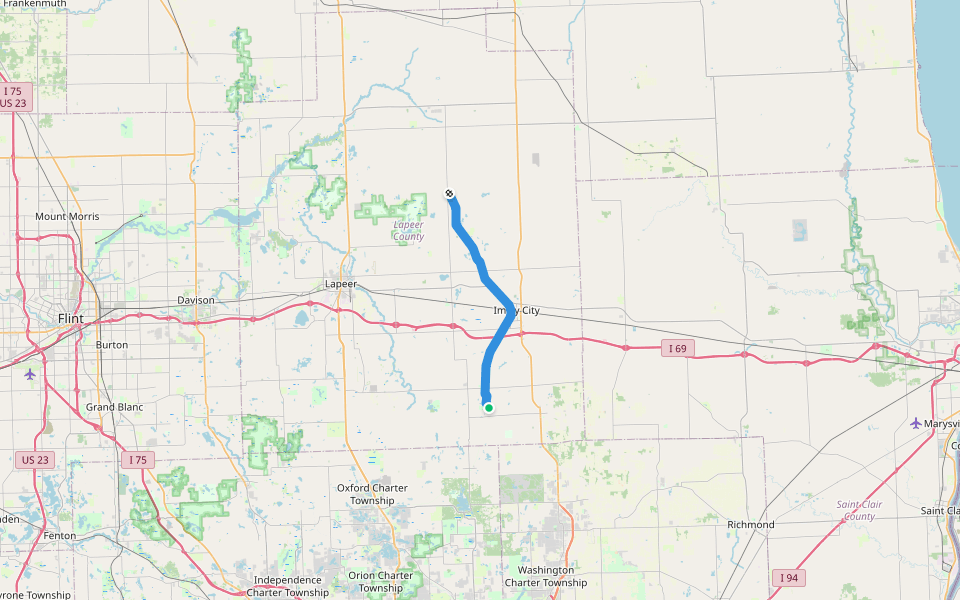 Polly Ann Trail walking route map in Dryden