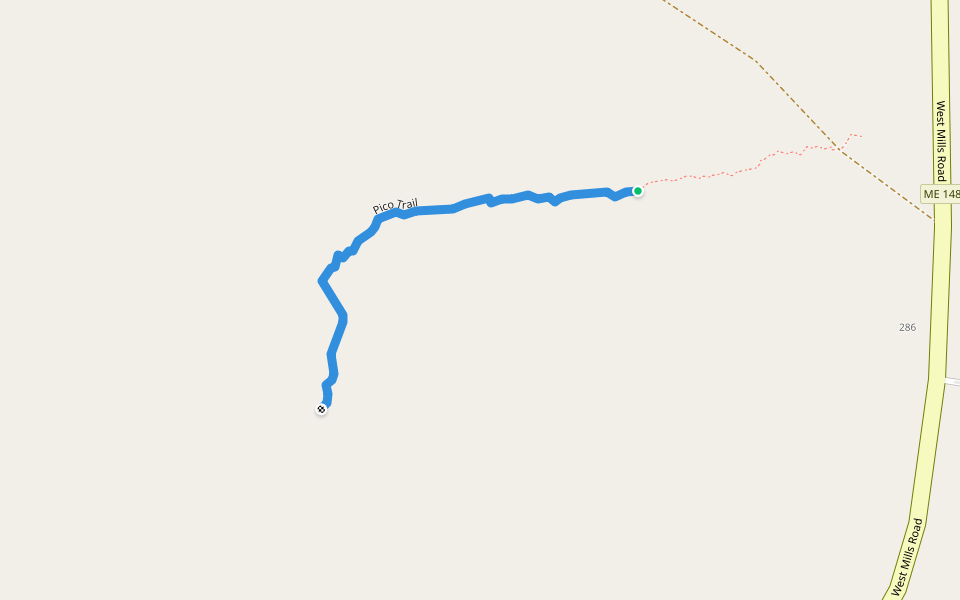 Pico Trail walking route map in Industry