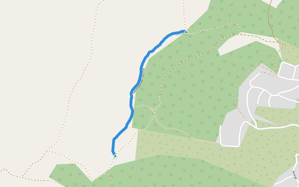 карабурнар - св спас walking route map in Hrabrino