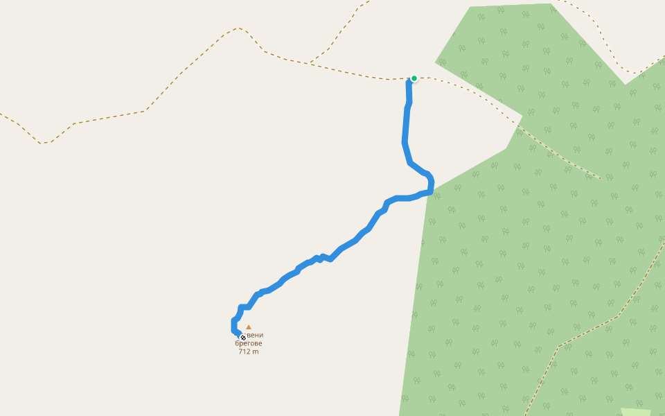 карабуран - червени брегове walking route map in Hrabrino