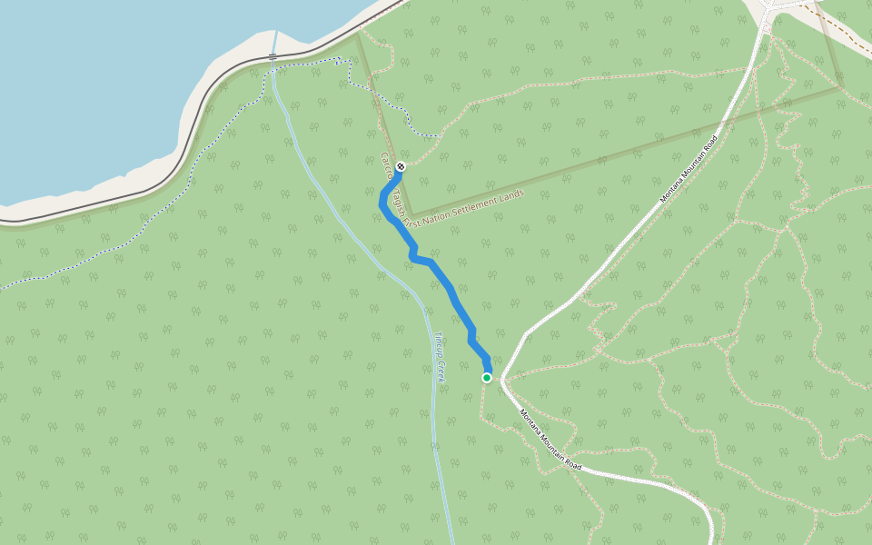 Lower Wolverine walking route map in Carcross