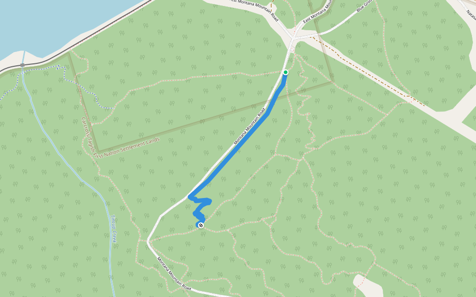 Lower Dei Kwaan walking route map in Carcross