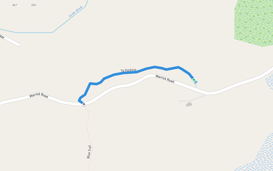 To Parking walking route map in Putnam Station