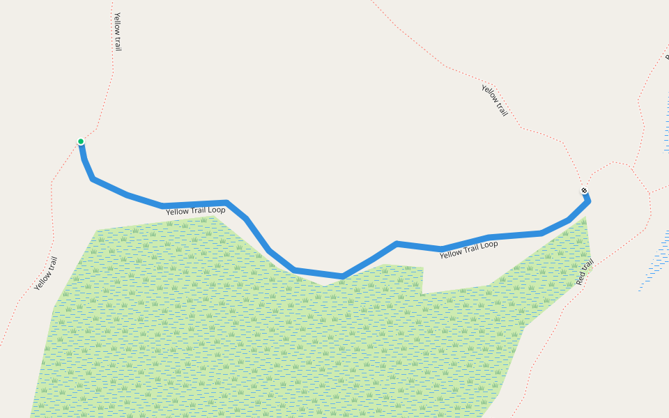 Yellow Trail Loop walking route map in Putnam Station